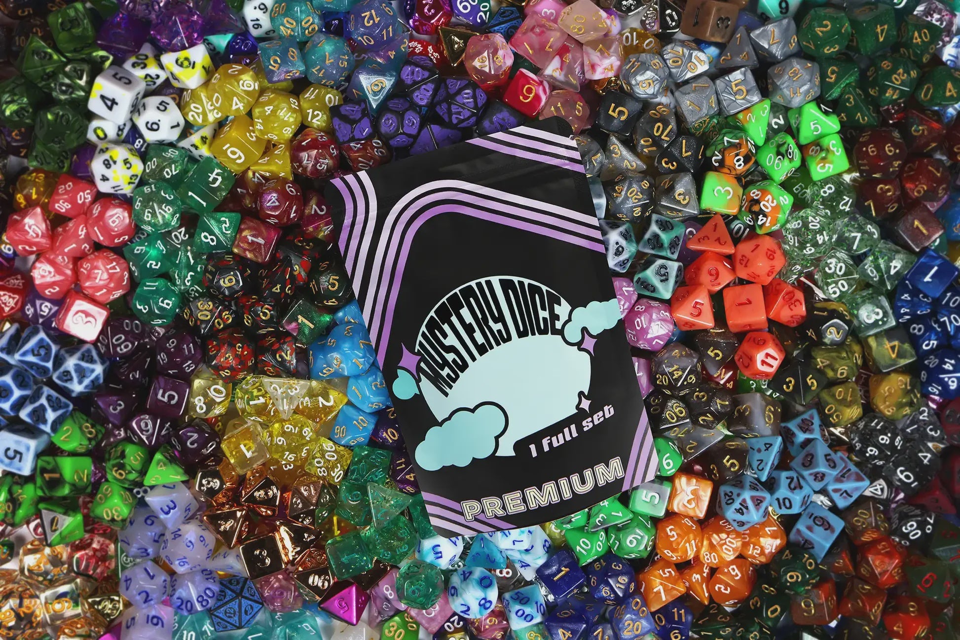 1985 Games: 7-die Set Premium Mystery Dice – Darby's Dungeon