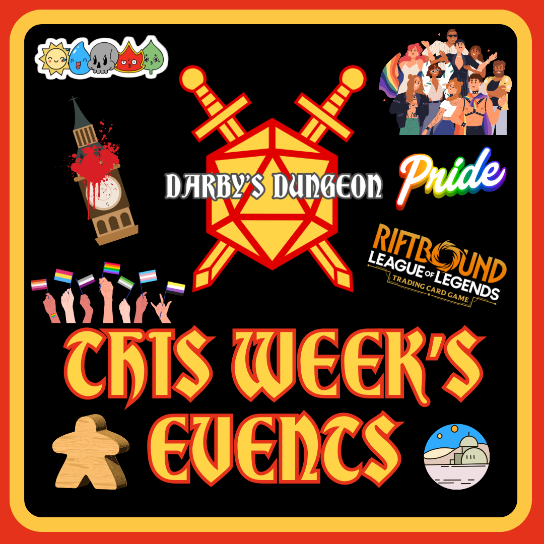 Events for the Week of Jun. 8th