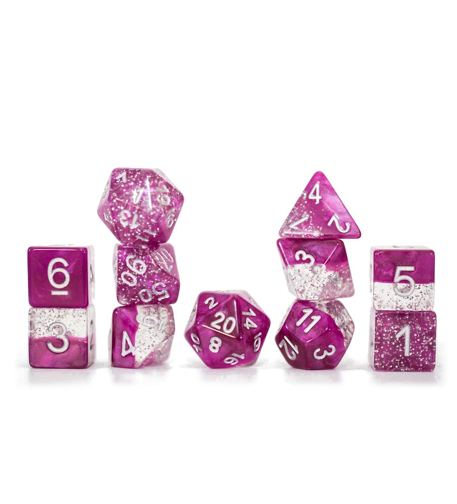 Gate Keeper Games: 11-Die Set - Halfsies Dice - Wine