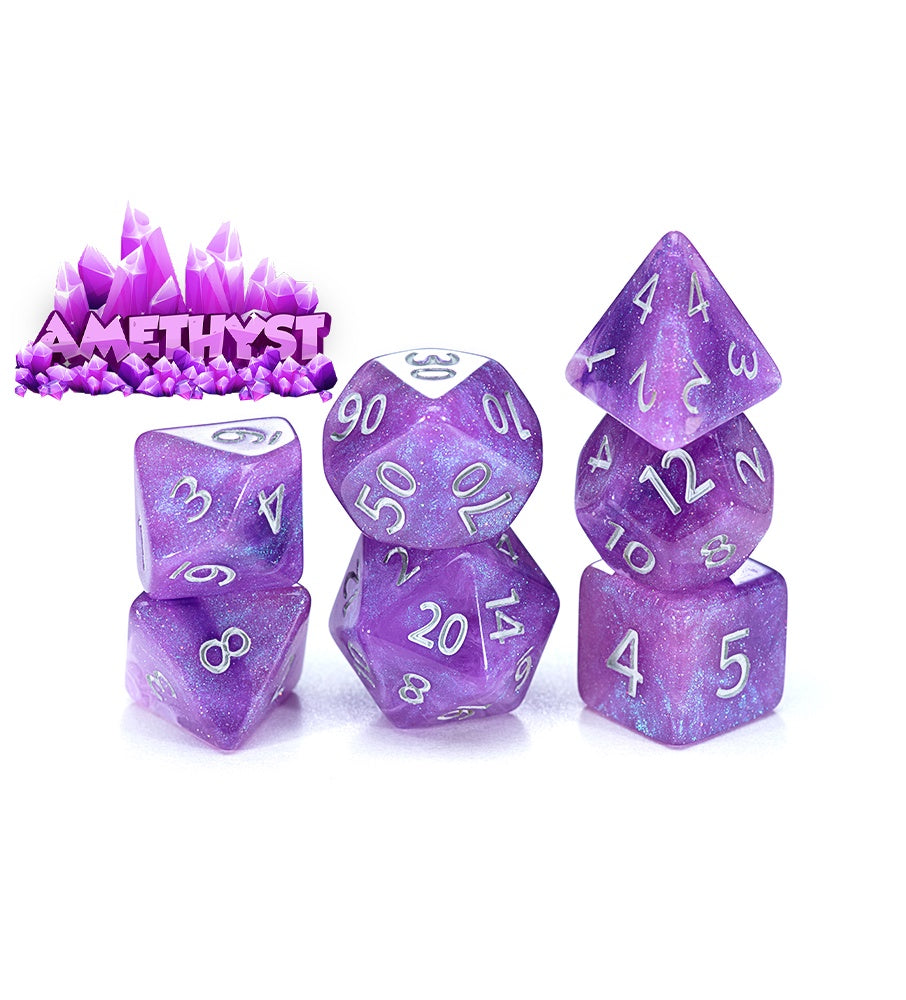 Gate Keeper Games: 7-Die Set - Aether Dice - Amethyst