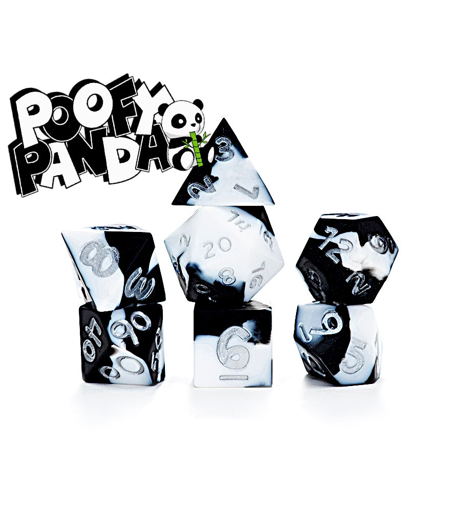 Gate Keeper Games: 7-Die Set - Anti-Stress Dice - Poofy Panda