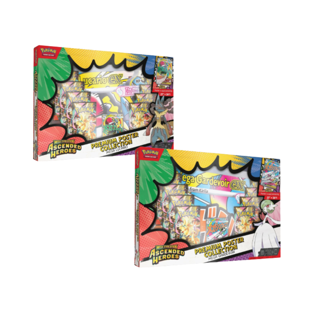 (PREORDER) Pokemon TCG: Mega Evolution 02.5 Ascended Heroes - Premium Poster Collection [Mega Lucario / Mega Gardevoir]