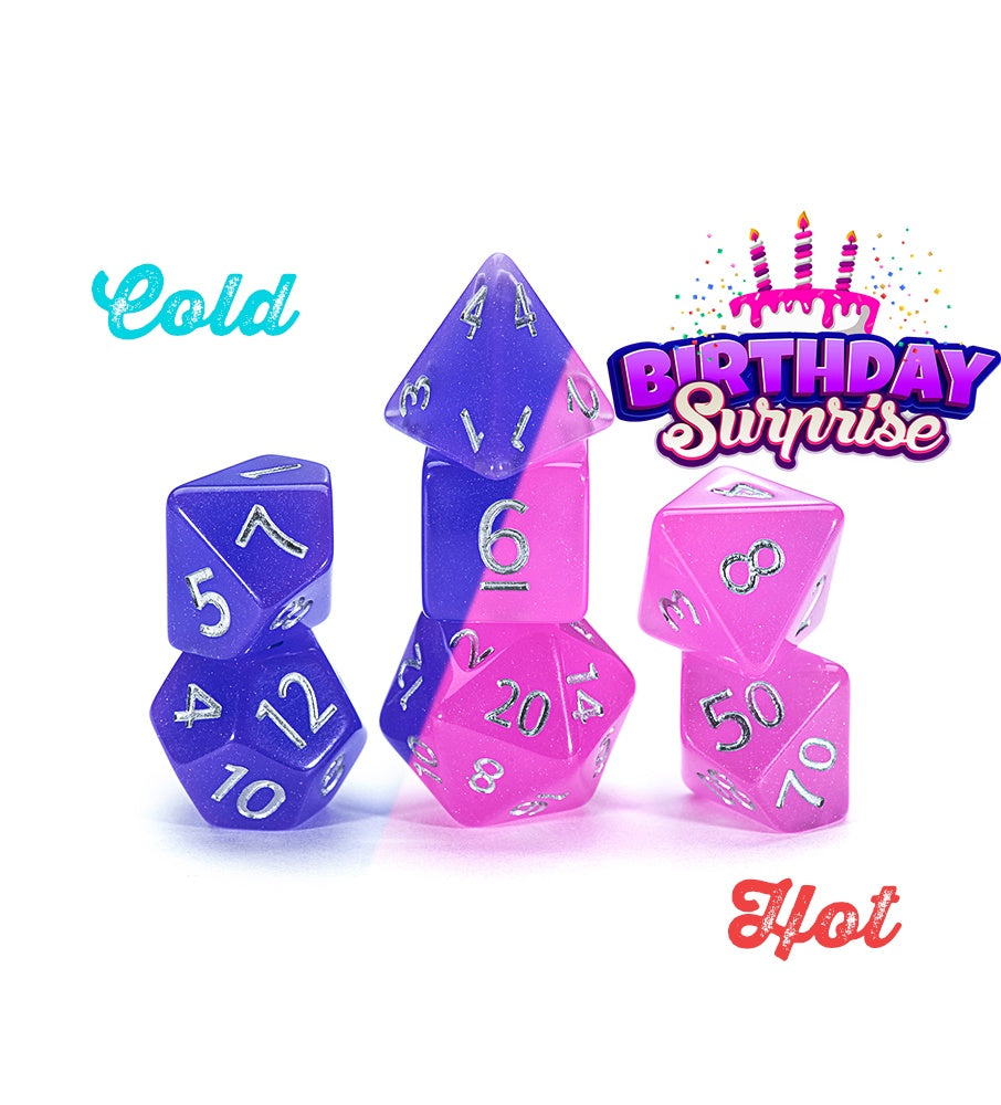 Gate Keeper Games: 7-Die Set - Chromomancy Dice - Birthday Surprise
