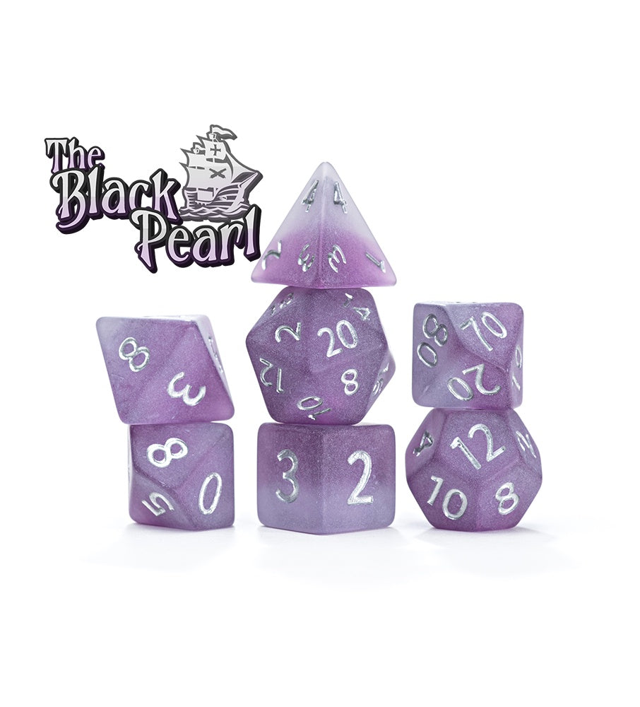 Gate Keeper Games: 7-Die Set - Sea Glass - The Black Pearl