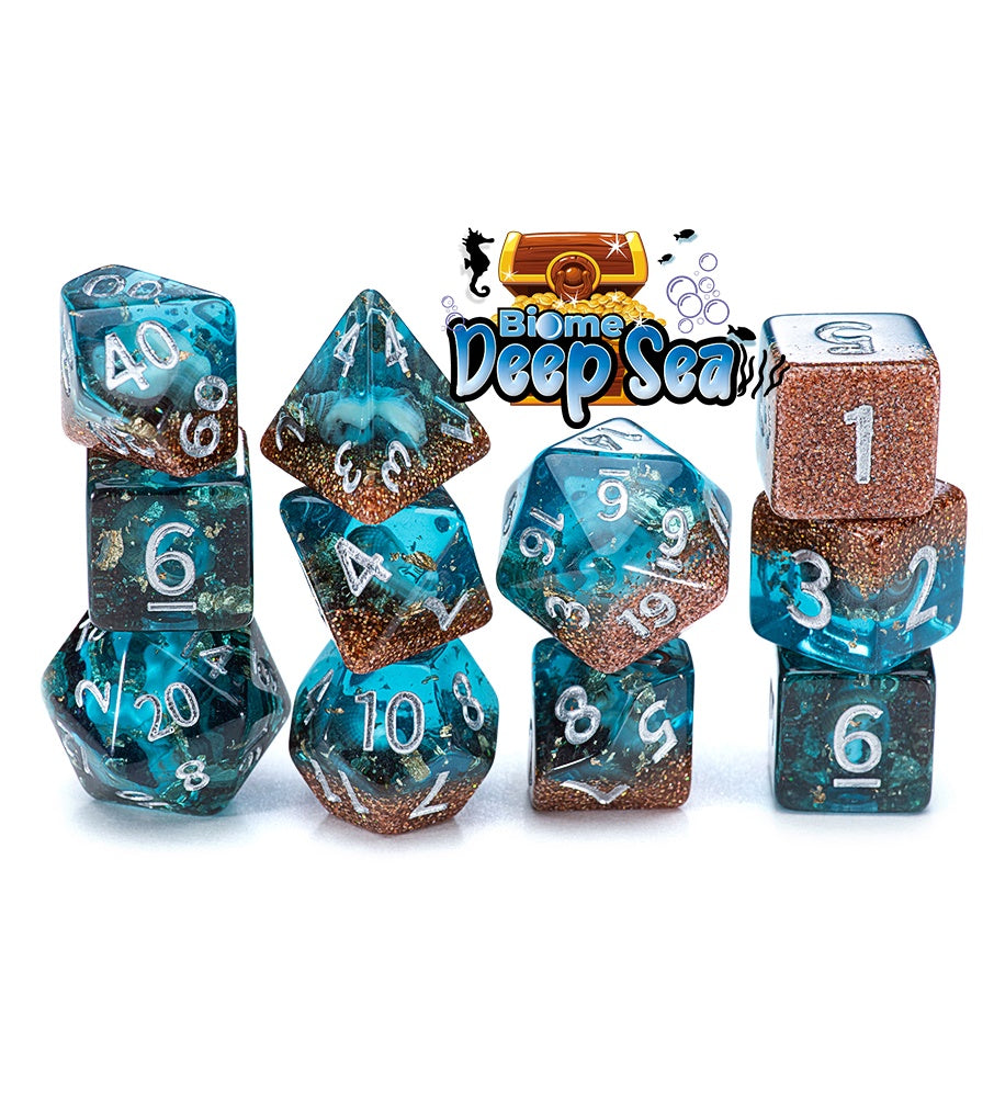 Gate Keeper Games: 11-Die Set - Inclusion Dice - Biome Deep Sea