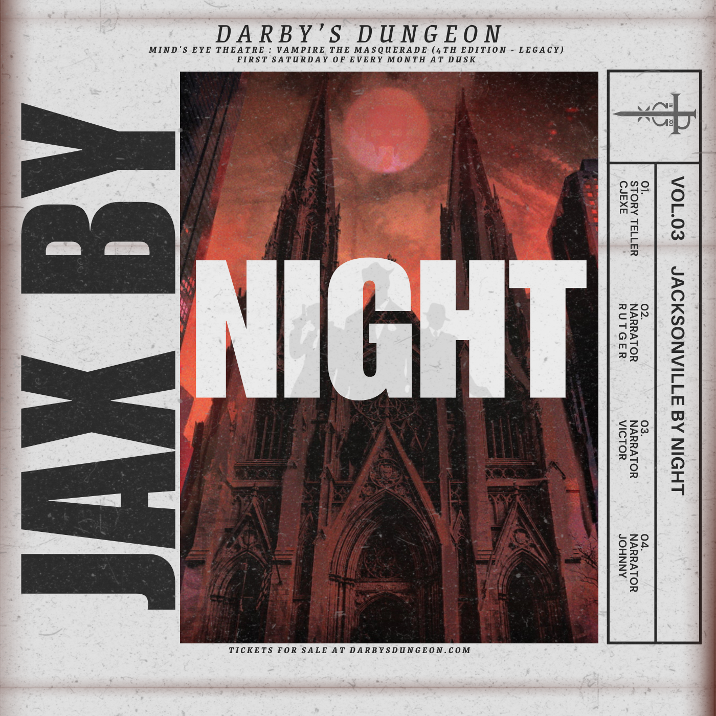 Vampire the Masquerade:  Live Action Role Play - Feb 7th at Dusk