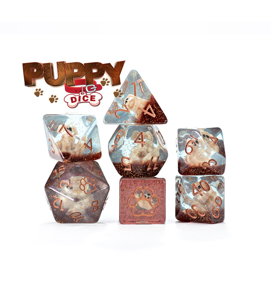 Gate Keeper Games: 7-Die Set - Inclusion Dice - Puppy Dice