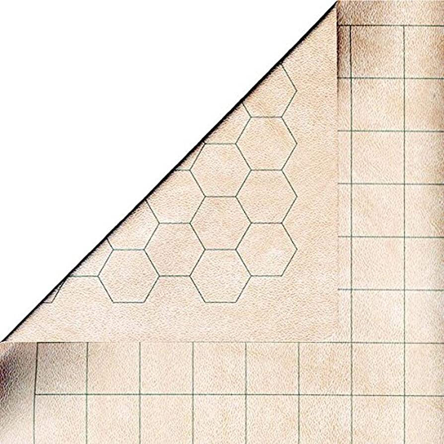 Battlemat:  1" Reversible Squares/Hexes (23.5" x 26" Playing Surface)