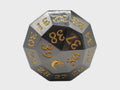 Old School Dice: Metal D40 Spindown - Electric Black