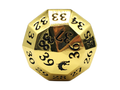 Old School Dice: Metal D40 Spindown - Gold w/Black
