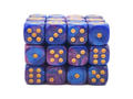Old School Dice: 36d6: Vorpal - Lavendar & Blue w/Gold