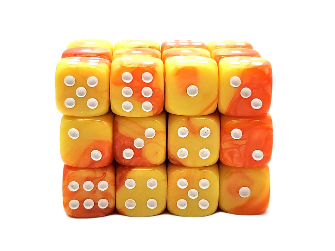 Old School Dice: 36d6: Vorpal - Yellow & Orange