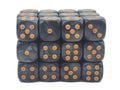 Old School Dice: 36d6: Pearl Drop - Black w/Gold