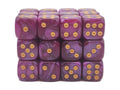 Old School Dice: 36d6: Pearl Drop - Lavender w/Gold