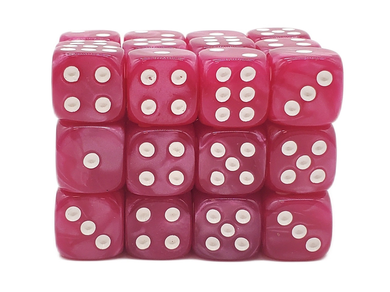 Old School Dice: 36d6: Pearl Drop - Pink