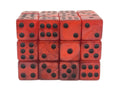 Old School Dice: 36d6: Pearl Drop - Blood Red w/Black