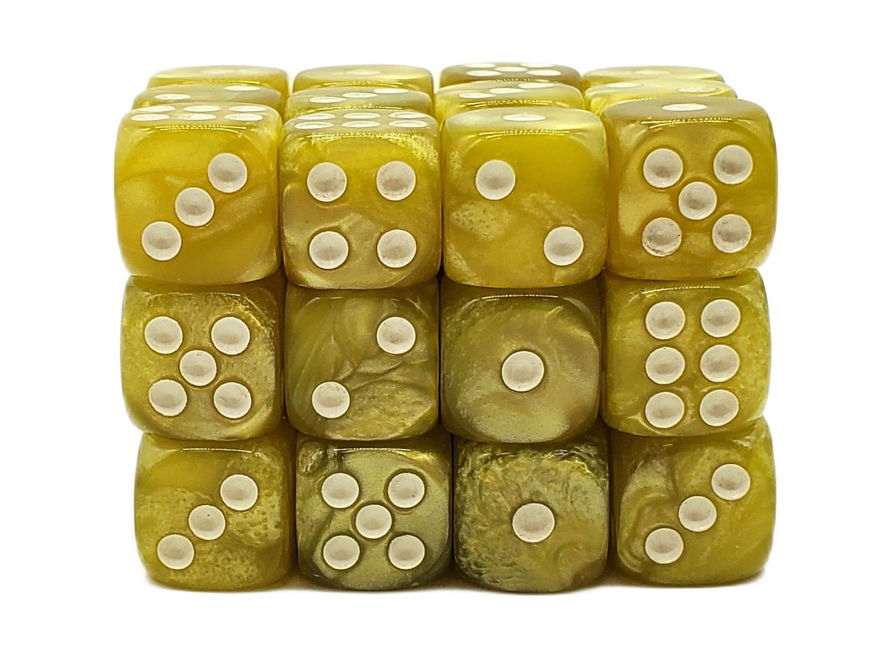 Old School Dice: 36d6: Pearl Drop - Yellow