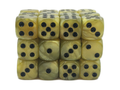 Old School Dice: 36d6: Pearl Drop - Yellow w/Black