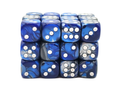 Old School Dice: 36d6: Vorpal - Silver & Blue