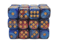 Old School Dice: 36d6: Vorpal - Red & Blue w/Gold
