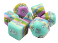 Old School Dice: 7-die Set: Gradients - Easter Egg Hunt