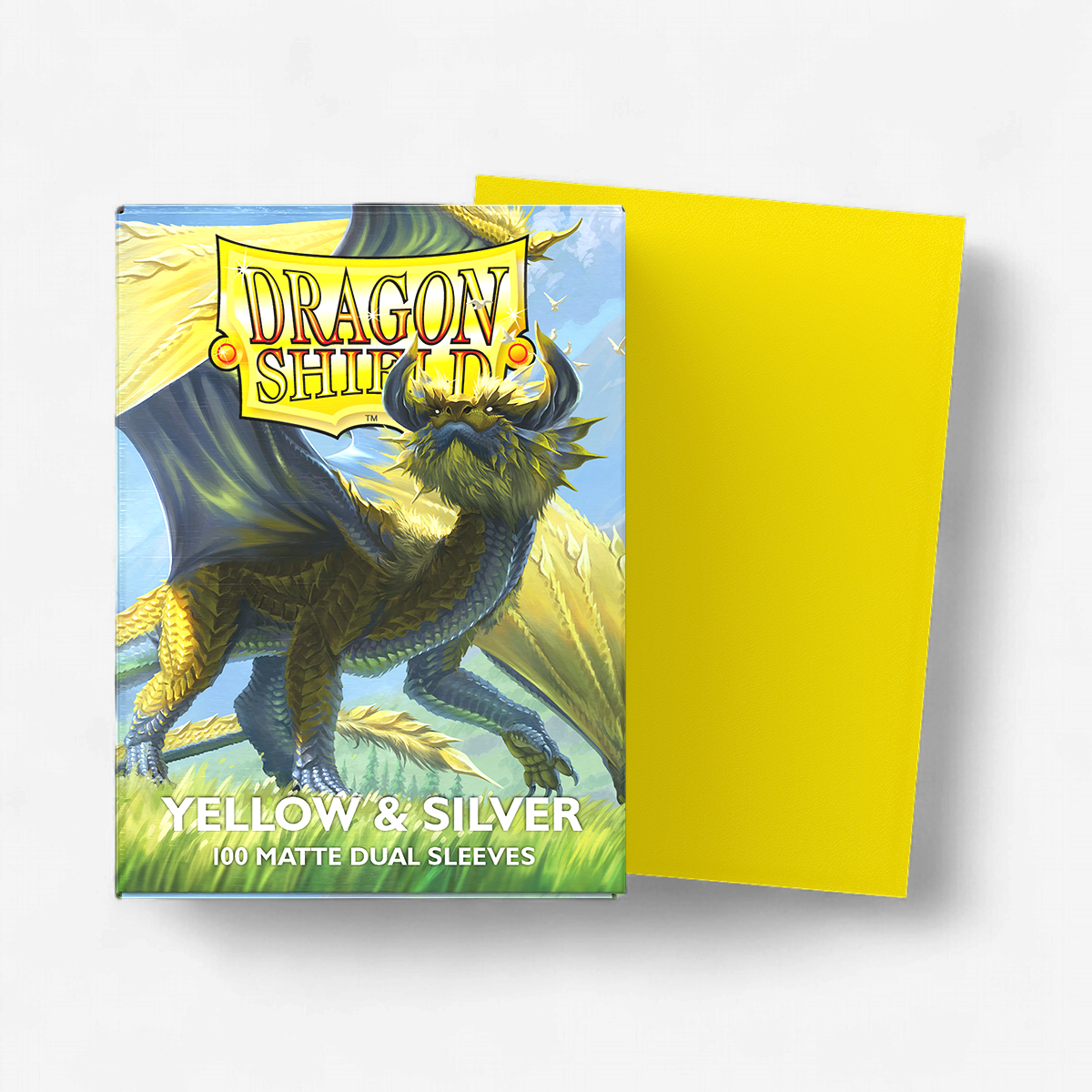 Dragon Shield: Standard Sleeves: Dual Matte - Yellow & Silver