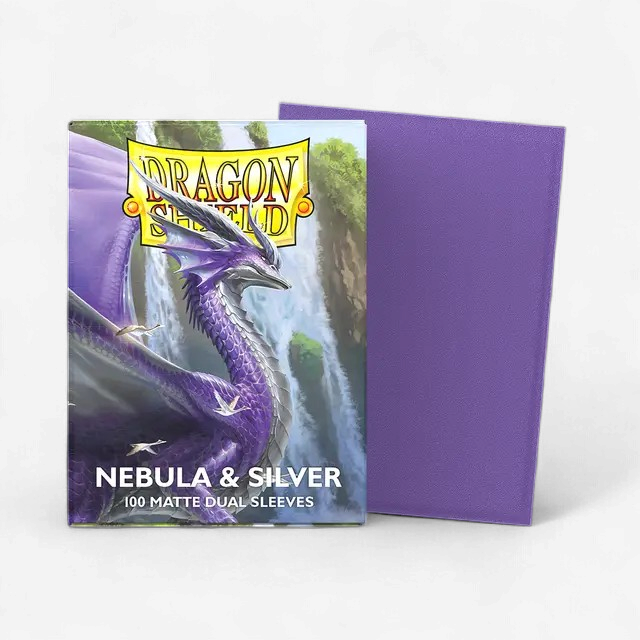 Dragon Shield: Standard Sleeves: Dual Matte - Nebula & Silver