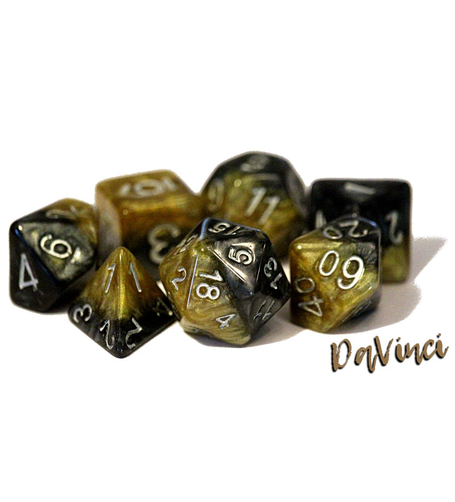 Gate Keeper Games: 7-Die Set - Halfsies Dice - DaVinci