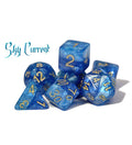 Gate Keeper Games: 7-Die Set - Halfsies Dice - Sky Current