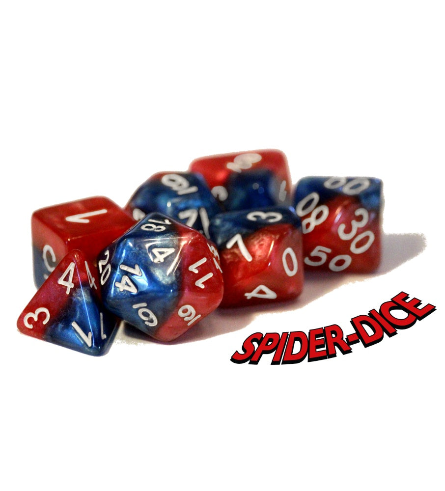 Gate Keeper Games: 11-Die Set - Halfsies Dice - Spider-Dice
