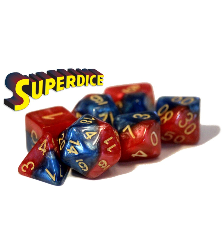 Gate Keeper Games: 7-Die Set - Halfsies Dice - Superdice