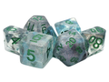 Old School Dice: 7-die Set: Luminous - Blue Moon
