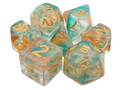 Old School Dice: 7-die Set: Luminous - Koi Pond