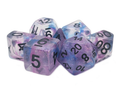 Old School Dice: 7-die Set: Luminous - Silver Stream
