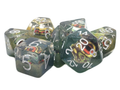 Old School Dice: 7-die Set: Infused - Dragon Eye - Mist