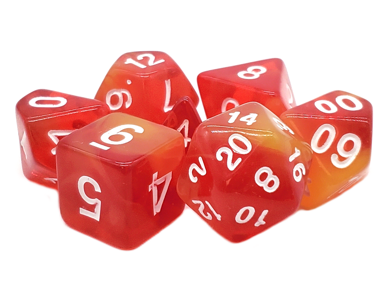 Old School Dice: 7-die Set: Odyssey - Phoenix Rising