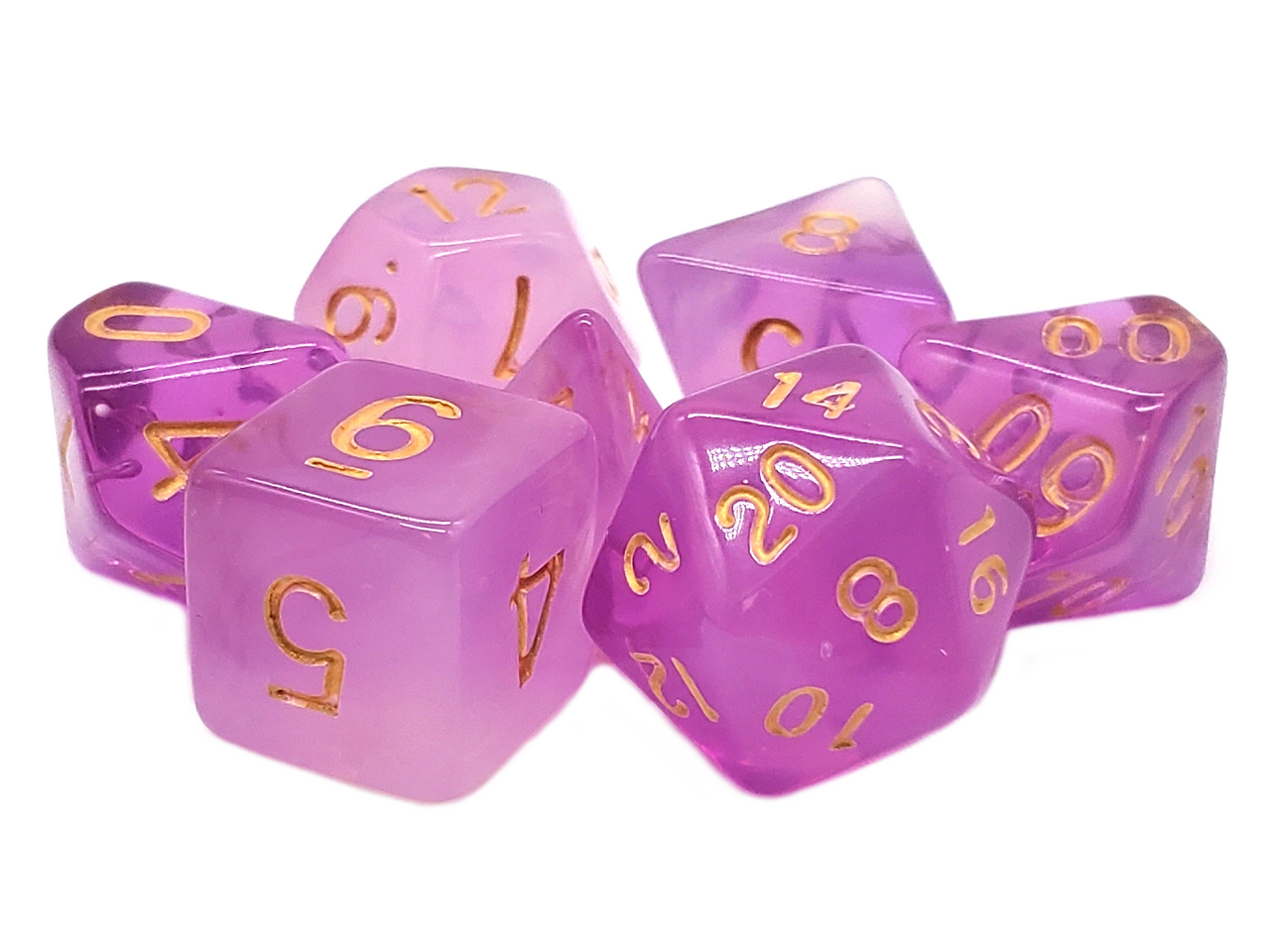 Old School Dice: 7-die Set: Odyssey - Light Purple