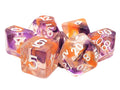 Old School Dice: 7-die Set: Odyssey - Purple & Orange