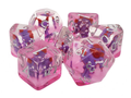 Old School Dice: 7-die Set: Infused - Demon - Purple