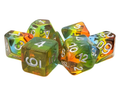 Old School Dice: 7-die Set: Gradients - Springtime Blossom